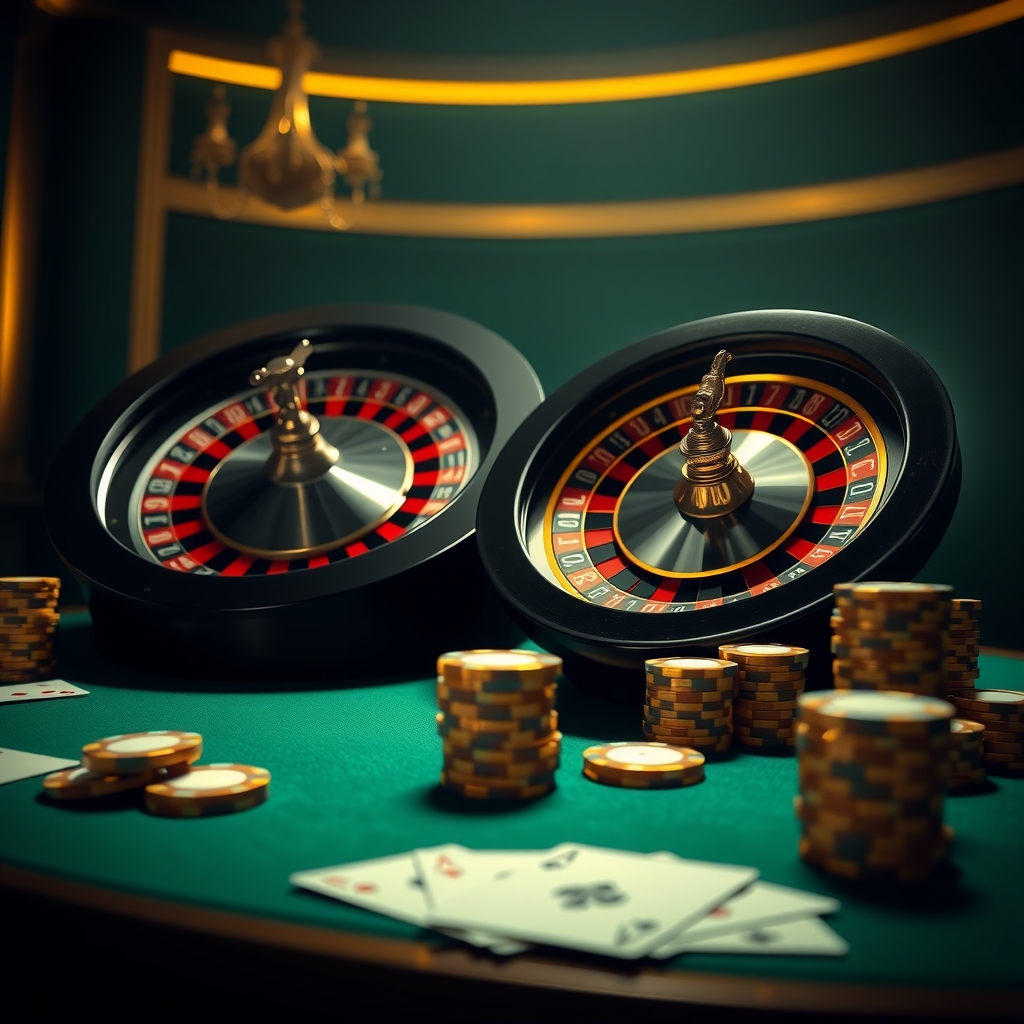 Roulette e chip da casinò in un'ambientazione elegante, simbolo dei migliori siti scommesse non AAMS